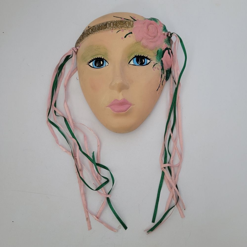 vintage ceramic wall mask